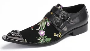 Mens Disco Party Casual Slip-Ons Western Loafers