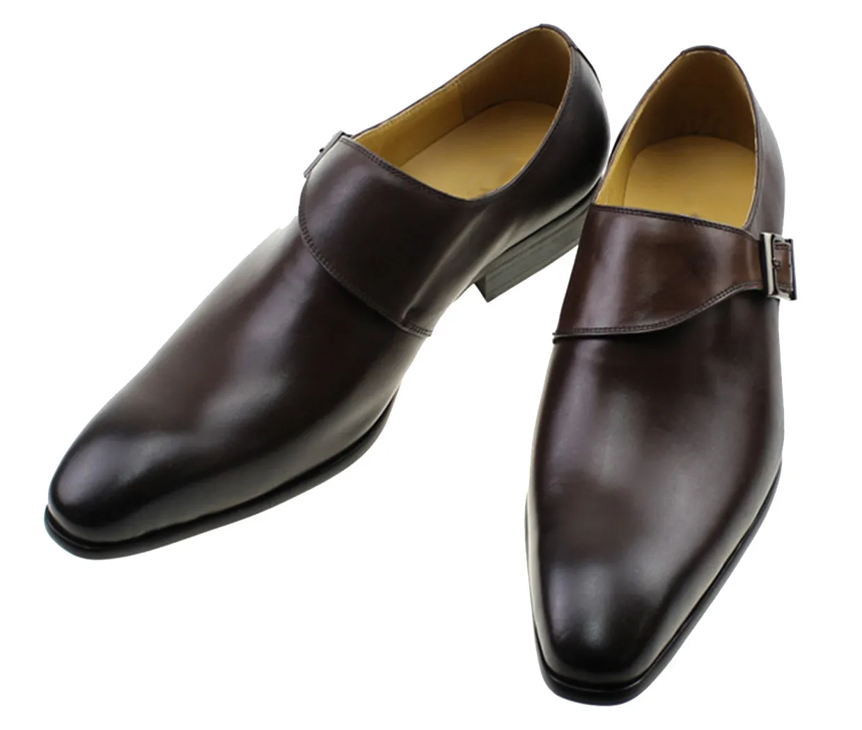 Men's Dress Formal Single Buckle Monk Strap Loafers