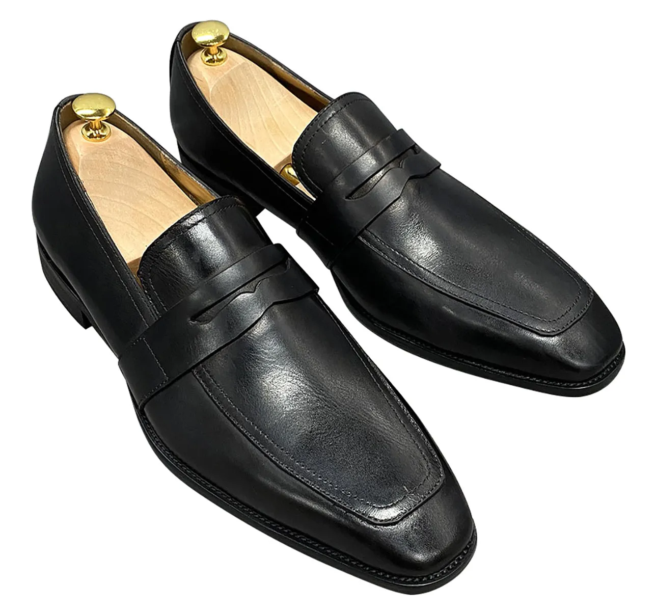 Men's Handmade Dress Formal Silp On Penny Loafers