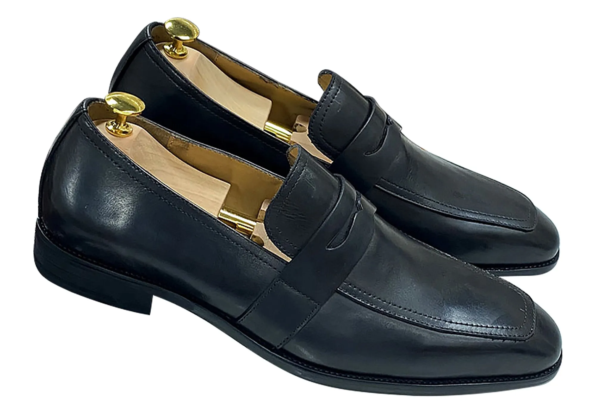 Men's Handmade Dress Formal Silp On Penny Loafers