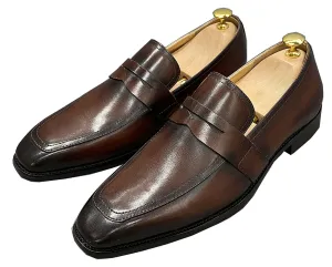 Men's Handmade Dress Formal Silp On Penny Loafers