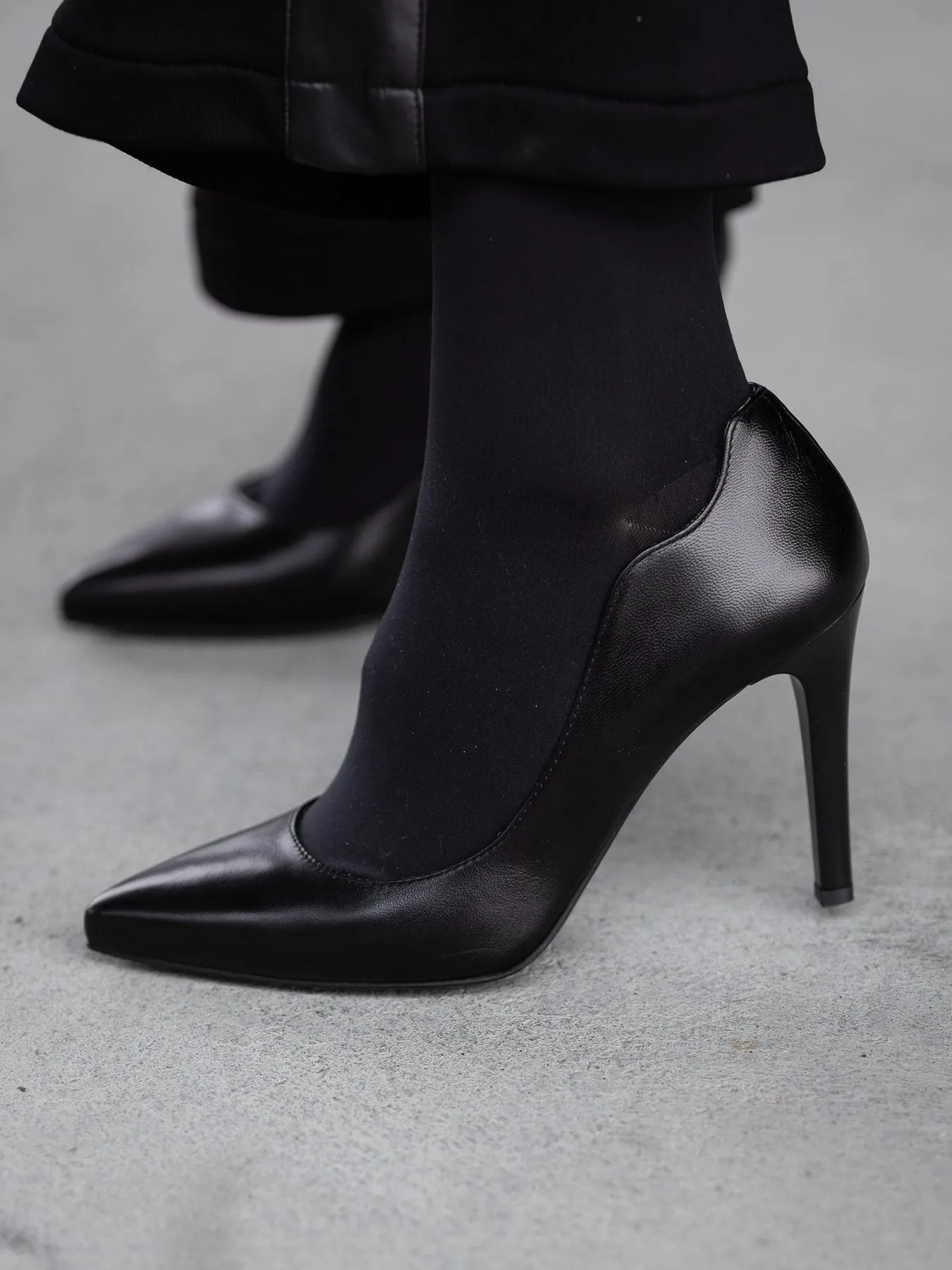 Nero Giardini Pumps Sort glatt skinn med høy hæl