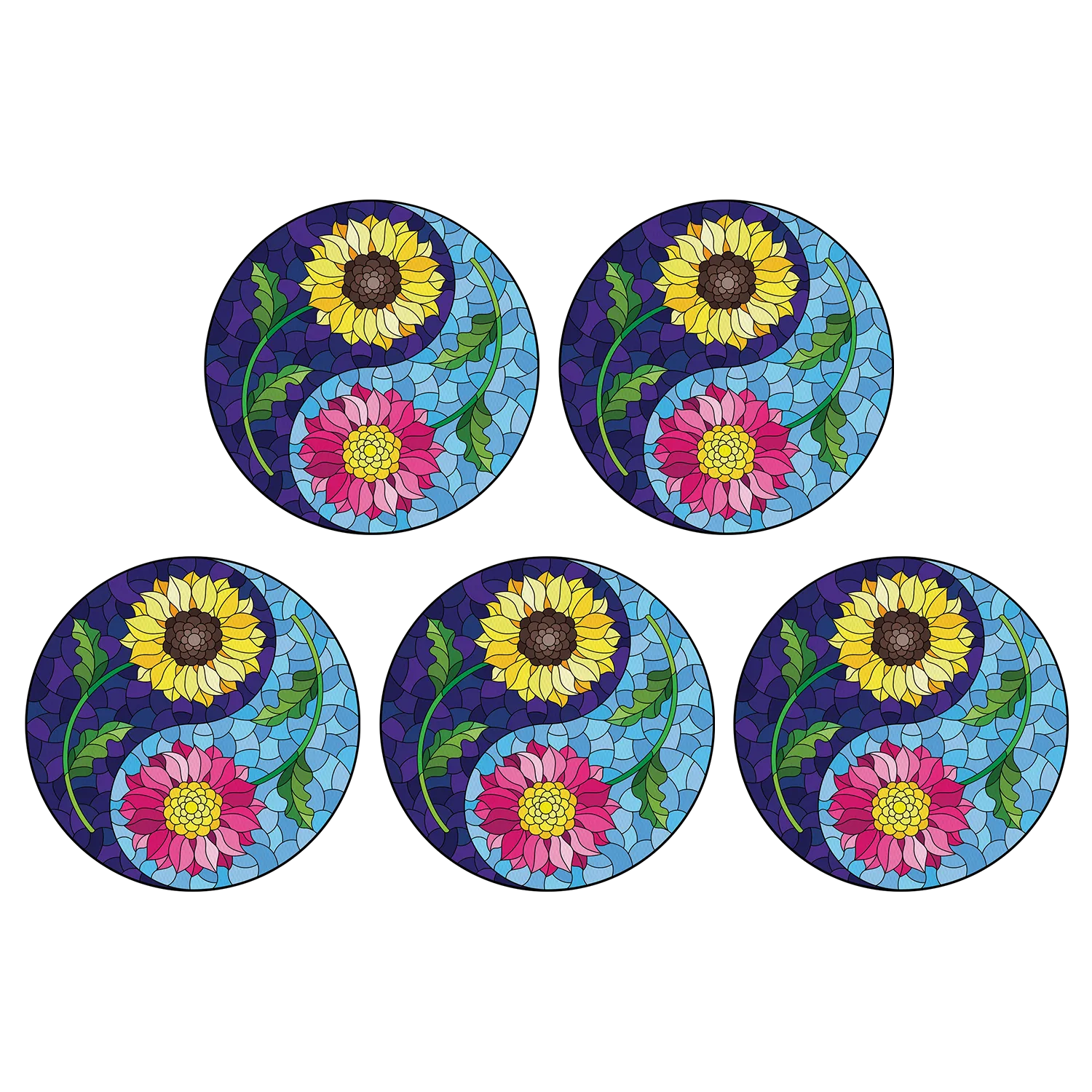 Omnipod Stained Glass Flowers Design Patches
