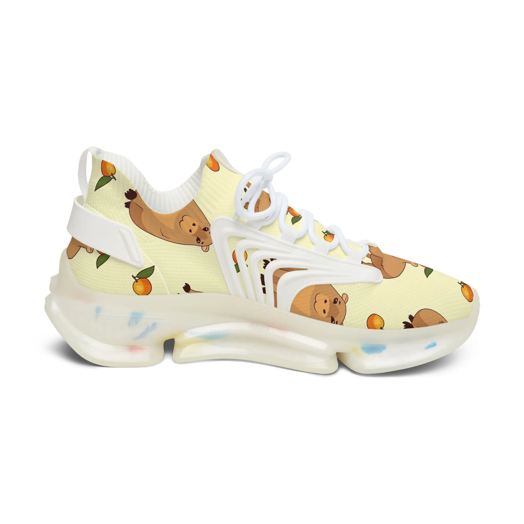 Playful Women's Mesh Sneakers with Cute Animal Prints