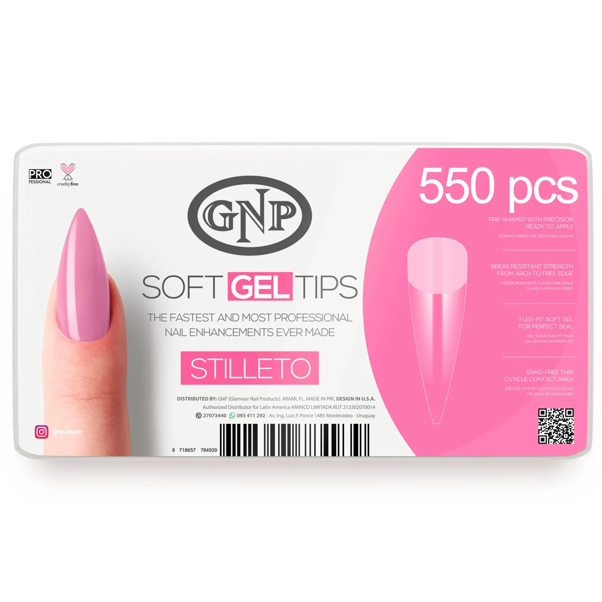 Soft Gel Tips Gnp X550 Unidades. Gel Suave Flex-fit