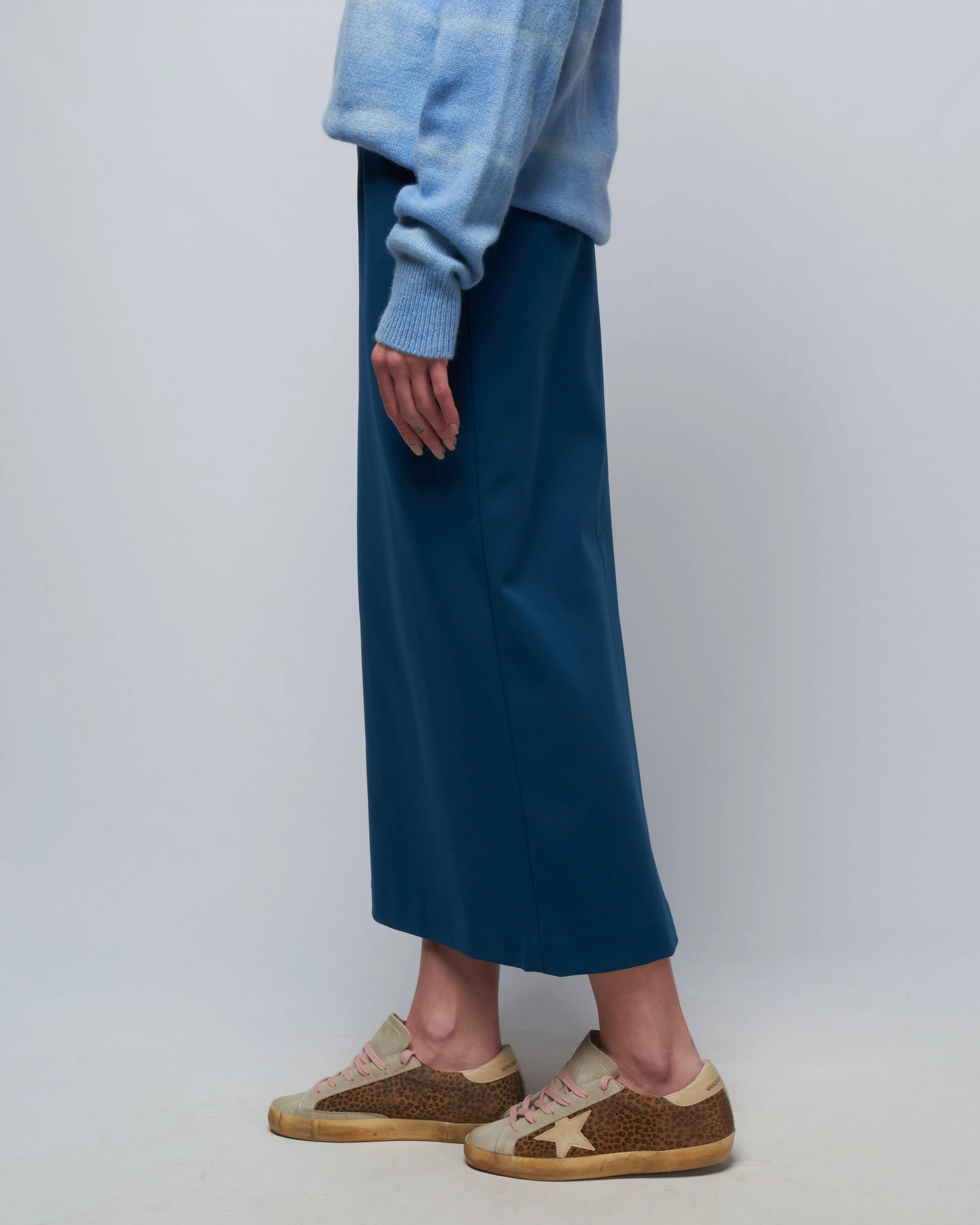 structured knit pencil skirt - azure