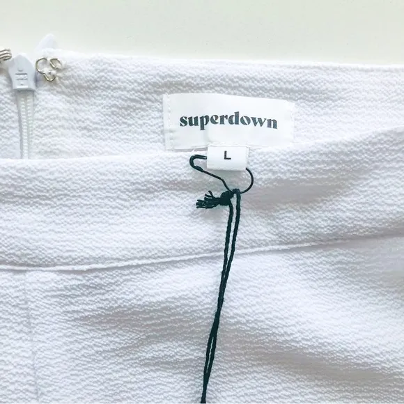 Superdown Cory Flutter White Size Large NWT