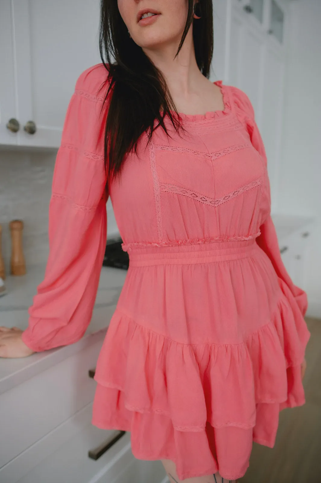 The Bisou Mini Dress by Saltwater Luxe - Wild Rose