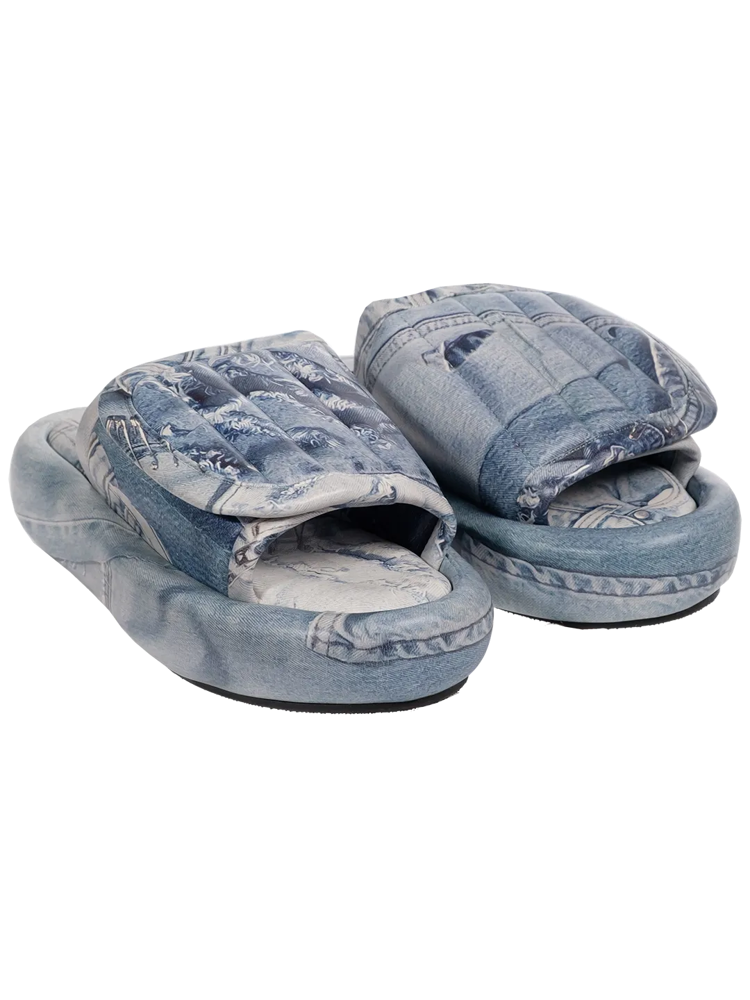 The Denim Print Slides.
