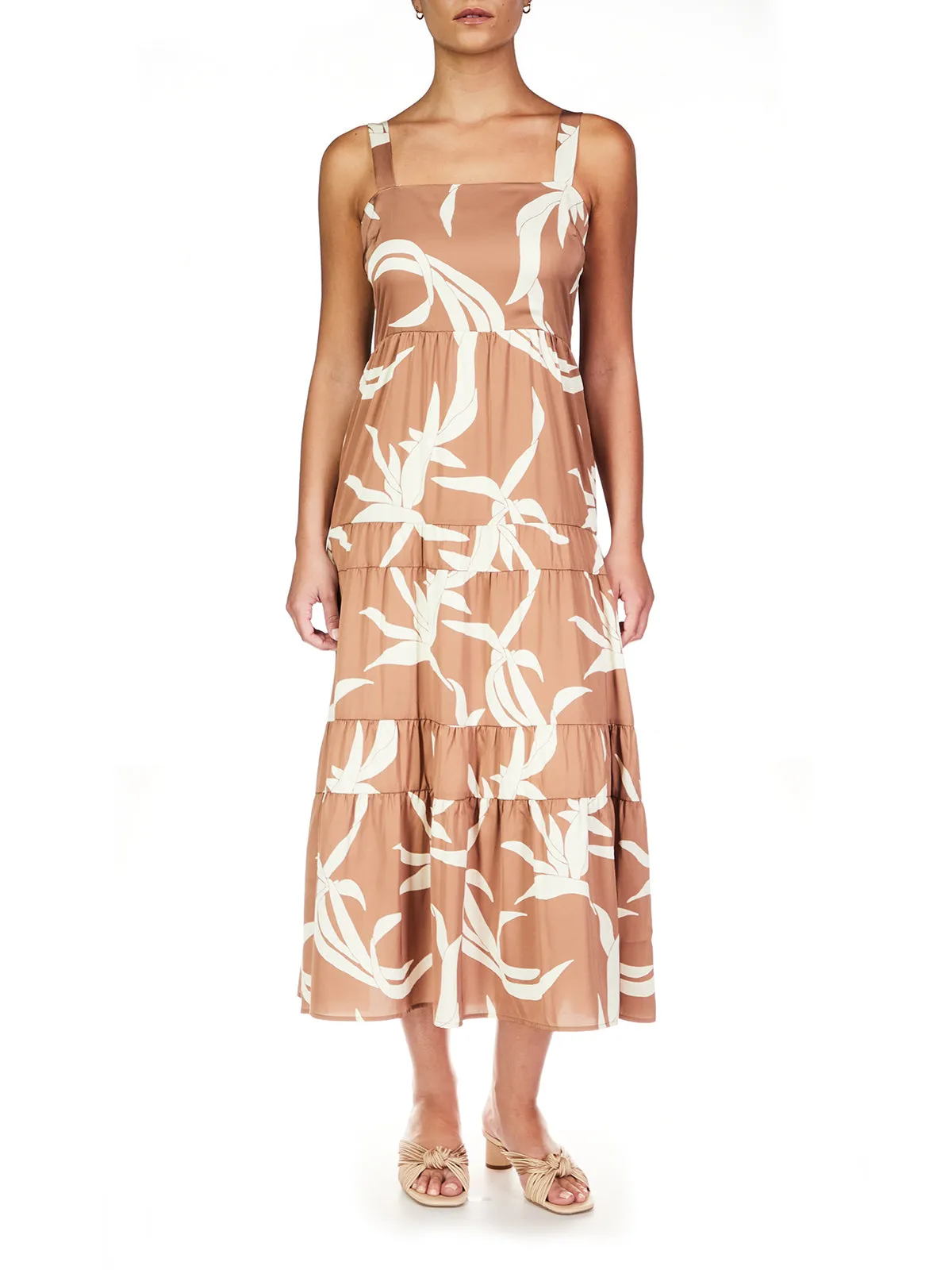 TIERED MIDI DRESS