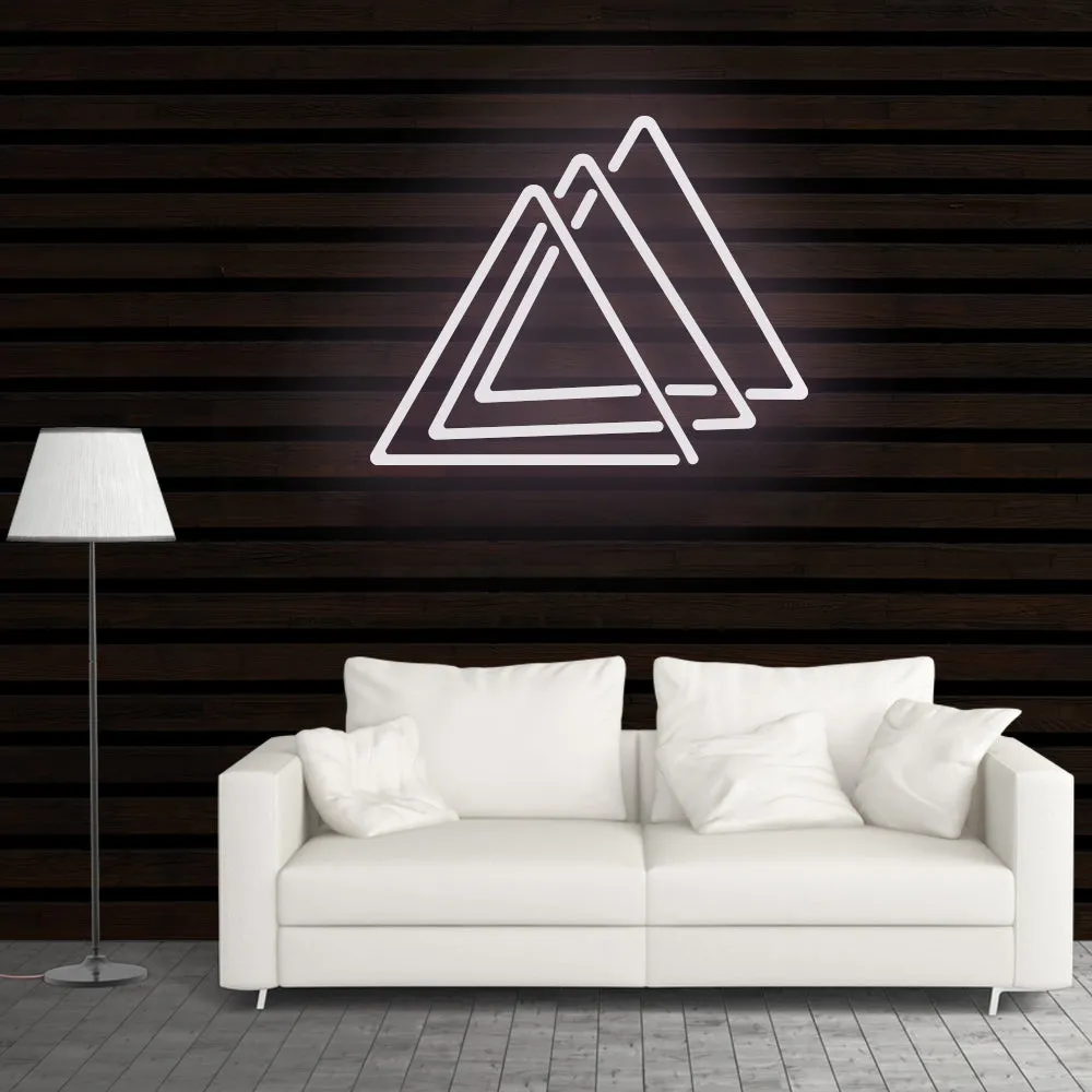 Triangles Neon Sign Light