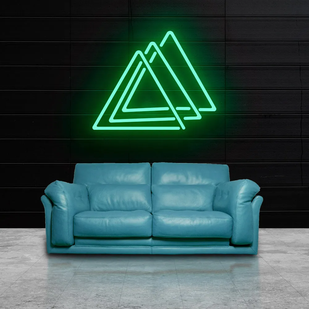 Triangles Neon Sign Light