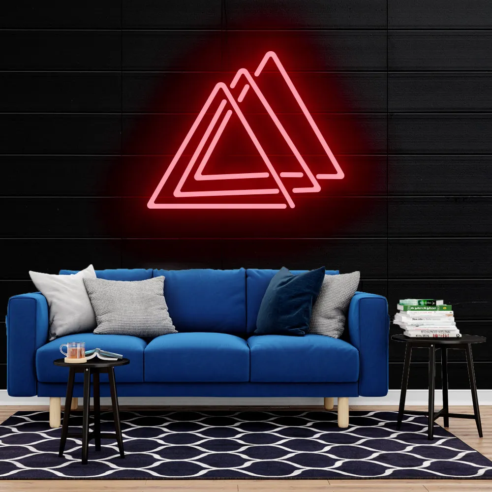 Triangles Neon Sign Light