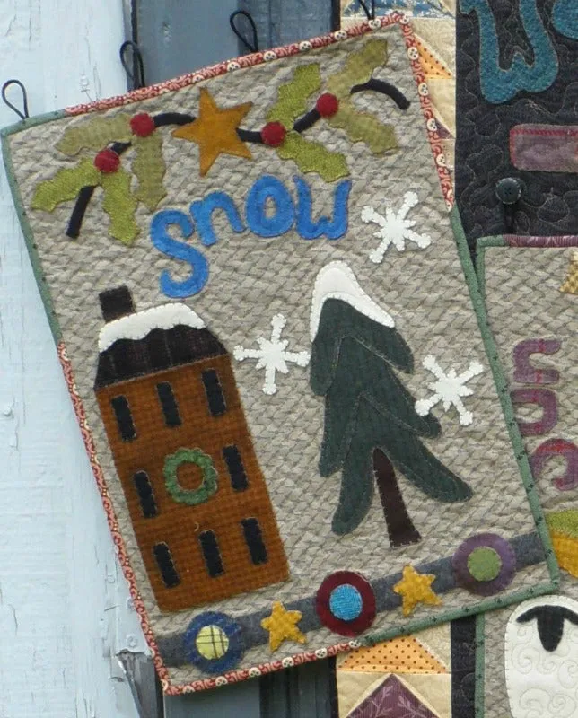 Warm & Wooly - Wool Applique Quilt Pattern PDF