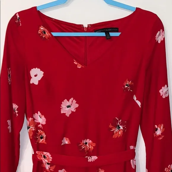 White House Black Market Floral Soft A-Line Dress